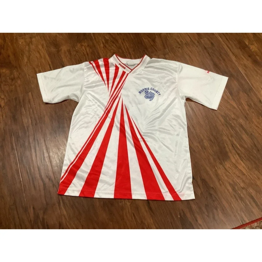 Puma Mens Puma Macht's Mit Qualitat  Soccer Shirt Size L Logo Short Sleeve